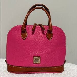 Dooney & Bourke Hot Pink Pebbled Leather Satchel RARE